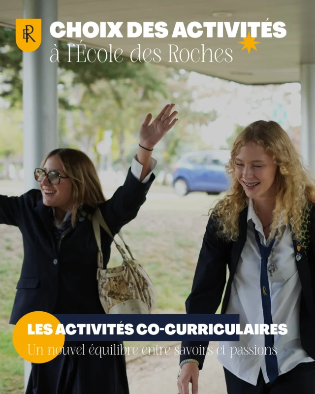 À l’École des Roches, l’éducation ne s’arrête pas aux cours. 

Depuis cette rentrée, les activités sportives, artistiques et culturelles sont pleinement intégrées à l’emploi du temps, offrant à chaque élève de la 6e à la 2nde neuf heures hebdomadaires pour explorer ses talents et nourrir ses passions. 

Avec ce nouvel équilibre, les après-midi prennent une autre dimension : équitation, boxe, aviation, club d’éloquence, théâtre, arts plastiques… autant de disciplines qui viennent compléter l’enseignement académique et renforcer confiance, curiosité et esprit d’équipe.